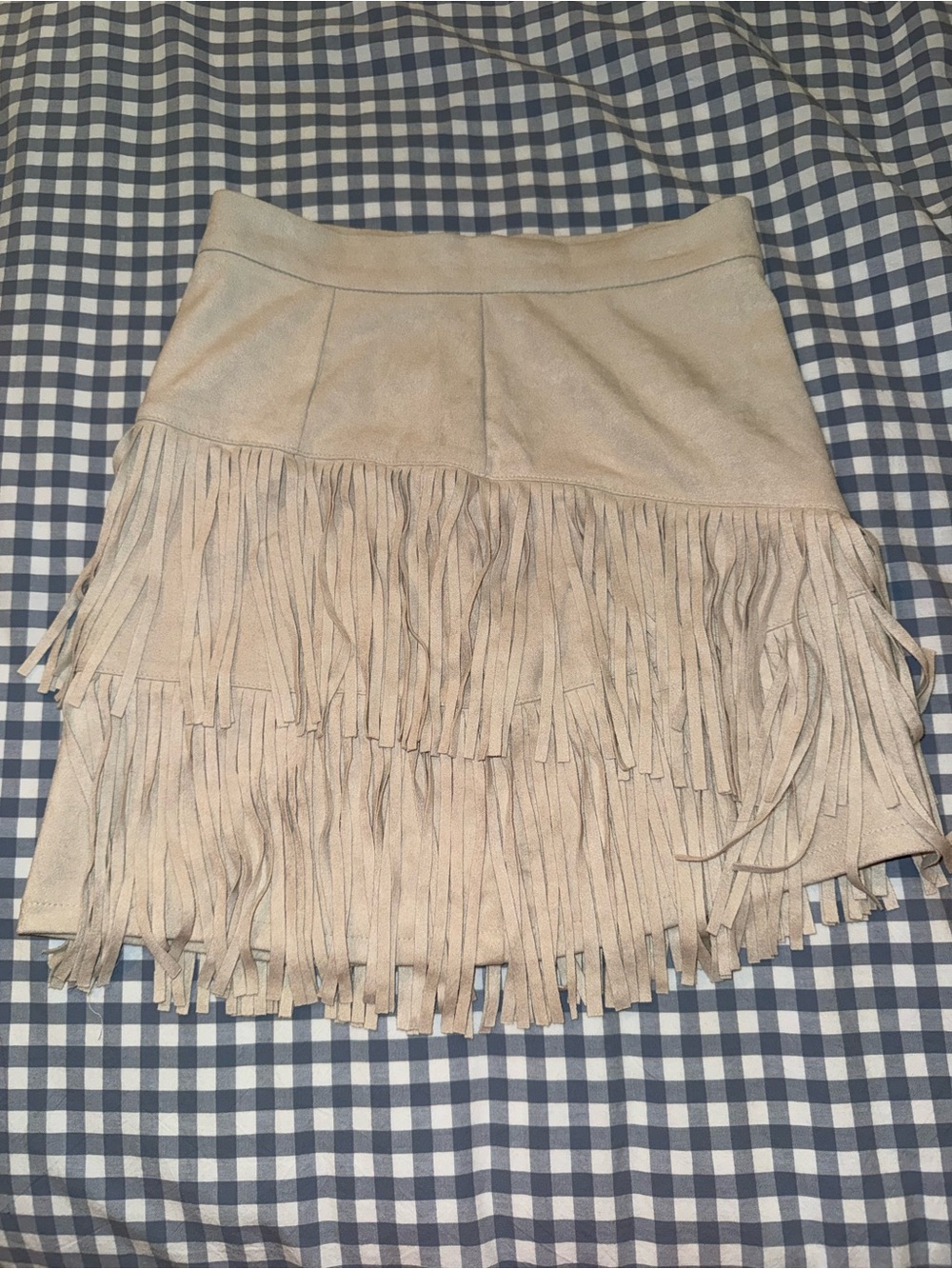 Alterd State Tan Fringe Skirt